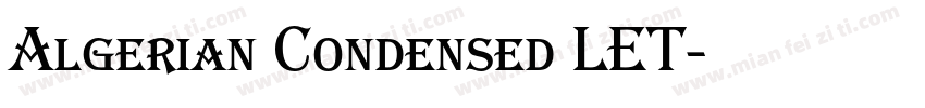 Algerian Condensed LET字体转换